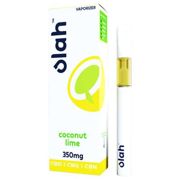 Vaporisateur Olah Coconut Lime CBD CBG CBN goût noix de coco citron et citron vert