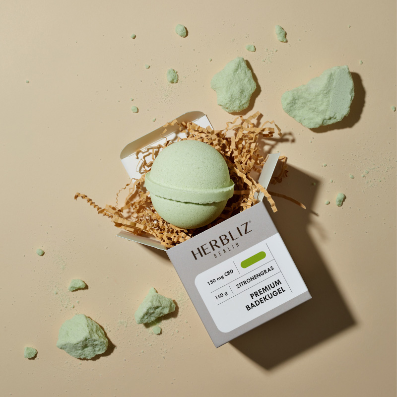 Boules de Bain Chanvre et CBD Lemongrass Packaging Herbliz