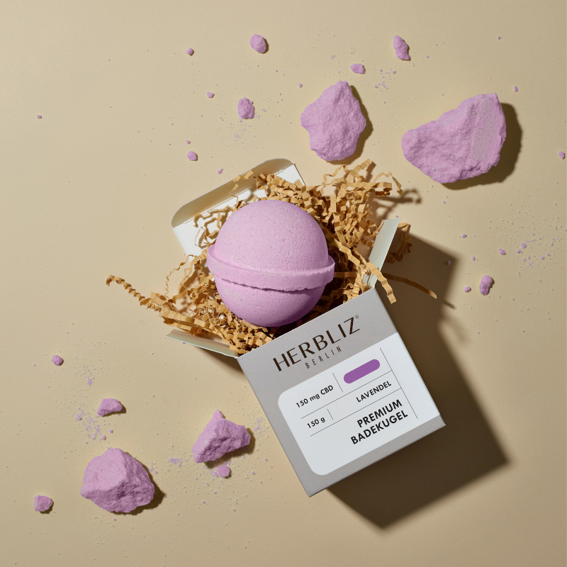 Boule de bain chanvre et CBD Herbliz Cosmétiques Boule de bain chanvre et CBD Herbliz Cosmétiques